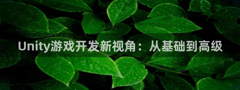V8娱乐：Unity游戏开发新视角：从基础到高级
