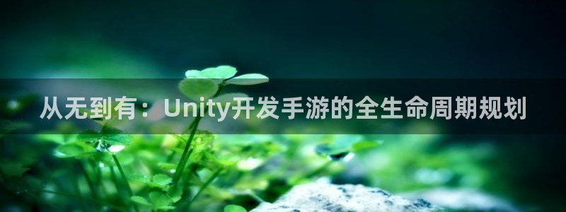 V8娱乐官网：从无到有：Unity开发手游的全生命周期规划