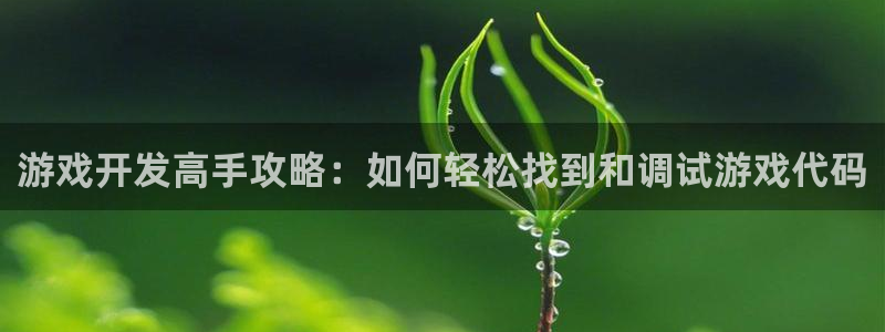 V8娱乐官网：游戏开发高手攻略：如何轻松找到和调试游戏代码